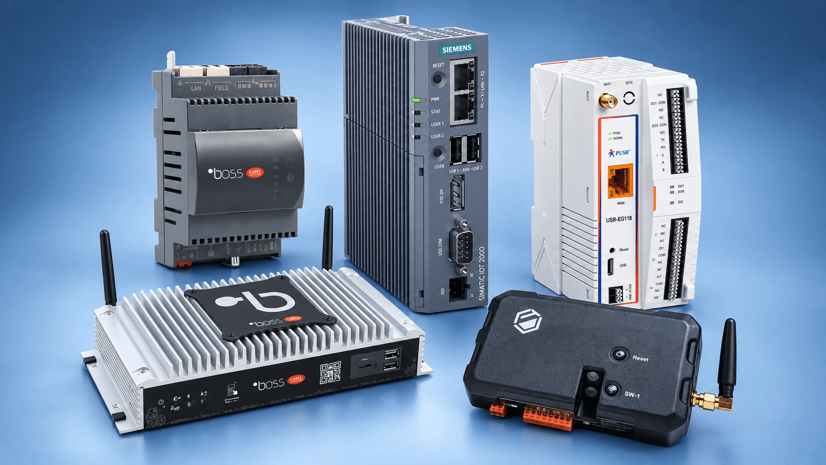 Gateway Microboss, Siemens, TOPCOOLING, CAREL boss และ PUSR สำหรับเชื่อมต่อระบบ IoT