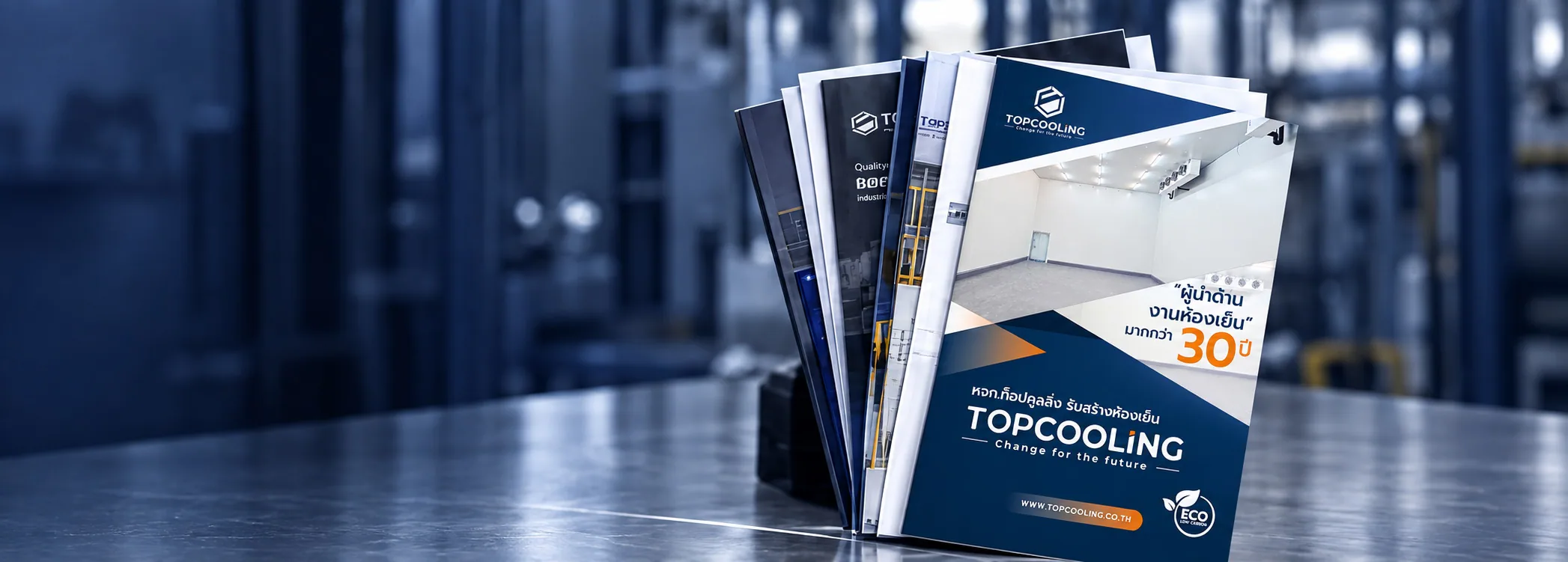 ชุดเอกสาร TOPCOOLING พร้อมหน้าปก Company Profile ของบริษัท